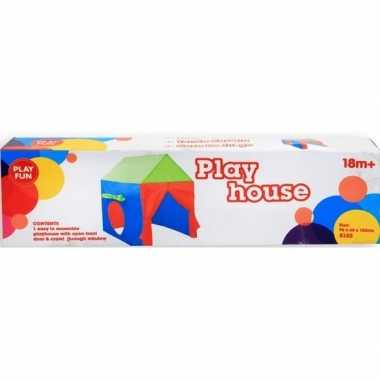 Gekleurd speelhuisje voor kinderen 96 cm speeltent
