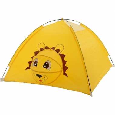 Kinder speelgoed speeltent leeuw dier/amfibie120 x 120 x 80 cm