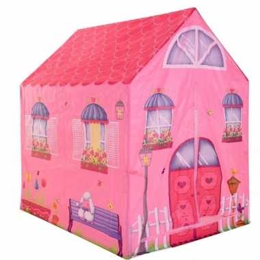 Kinder speelgoed speeltent roze prinsessen huis 102 cm