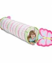 Kinder roze vlinder speeltunnel 144 cm speeltent